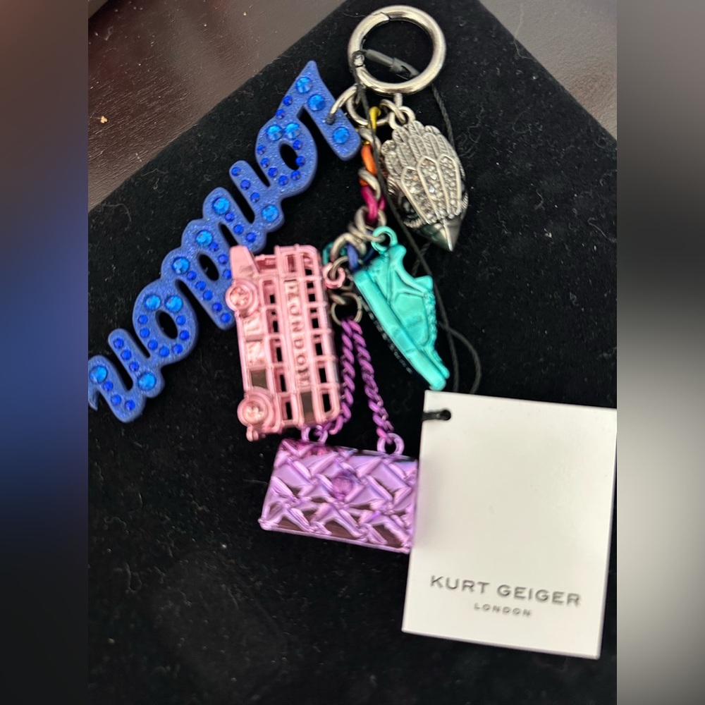 SOLD Iconic Kurt Geiger London Eagle Mix Key Ring Charm HTF NWT Stunning! - Picture 3 of 9